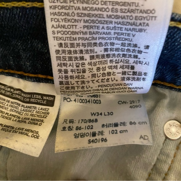 Levis mens size 34”straight leg button fly - Picture 6 of 6